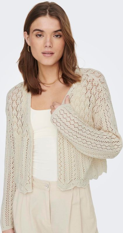 ONLY - Gilets - Ecru - Vest - V-Hals - Regular Fit