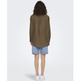 Blouse - Effen - Linnen - Lange Mouw - Losse Pasvorm