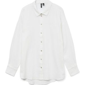 Vero Moda - Natali Nia - Overhemd - Zwart - 80% Katoen, 20% Gerecycled Katoen