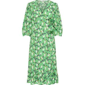 ONLY - ONLOLIVIA - Jurk - Zwart - Wikkeljurk - V-Hals - 3/4 Mouwen
