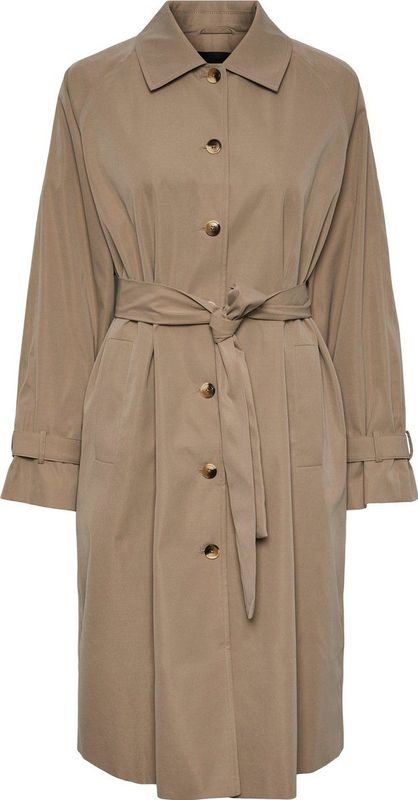 PIECES - PCBELLEN - Trenchcoat - Dames - Hoge Hals - Polyester