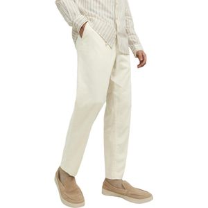 Jack & Jones - Casual Broek - Lichtbeige - Katoen/Linnen/Elastan