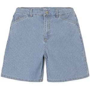 NAME IT Jongens NKMBEN Baggy DNM L 2774-IP F Shorts, Light Blue Denim/Stripes: White, 116, Lichtblauwe denim/strepen: wit, 116 cm