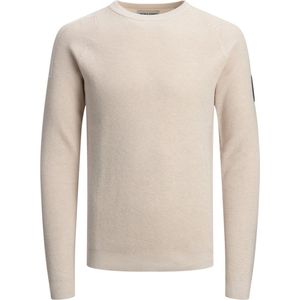 Jack & Jones - Classic Spring Knit Crew Neck - Sweater - Wit - Katoen en Polyester