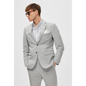 SELECTED HOMME gemêleerde slim fit colbert SLHLIAM van polyester light grey melange