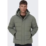 Only & Sons Jas Onscayson Puffa Otw Noos 22019598 Castor Gray Mannen