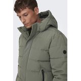 Only & Sons Jas Onscayson Puffa Otw Noos 22019598 Castor Gray Mannen