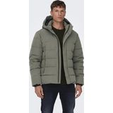Only & Sons Jas Onscayson Puffa Otw Noos 22019598 Castor Gray Mannen