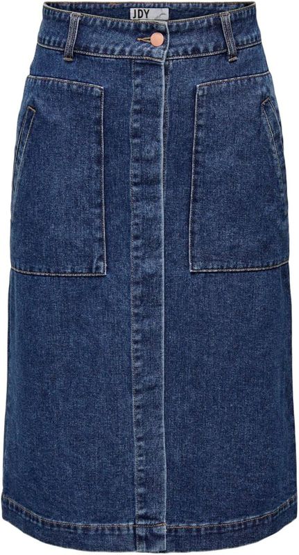JDY - Olivia - Spijkerrok - Lang - Denim - Knoopsluiting
