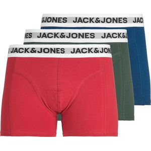 Jack & Jones - Trunks 3 Pack - Boxershorts - Groen Blauw Rood
