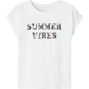 Name it t-shirt meisjes - wit - NKFfamma6