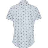 Blend - Overhemd - Korte Mouwen - Blauw - Katoen