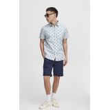 Blend - Overhemd - Korte Mouwen - Blauw - Katoen