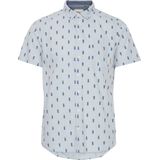 Blend - Overhemd - Korte Mouwen - Blauw - Katoen