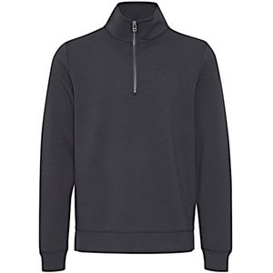 Casual Friday - Sebastian - Sweatshirt - Donkerblauw - Sweatstof, Halve Rits, Normale Pasvorm