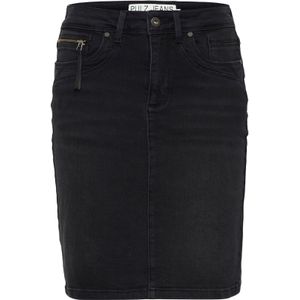 PULZ - Karolina - Spijkerrok - Zwart - Kokerrok