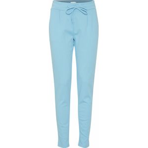 ICHI - 154421 - Casual Broek - Blue Grotto - Jersey-Stof, Trekkoord, Elastische Tailleband