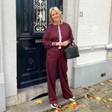 ICHI - Pantalon 'KATE' - Bourgogne - Wide Leg - High Waist