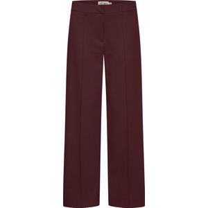 ICHI - Pantalon 'KATE' - Bourgogne - Wide Leg - High Waist