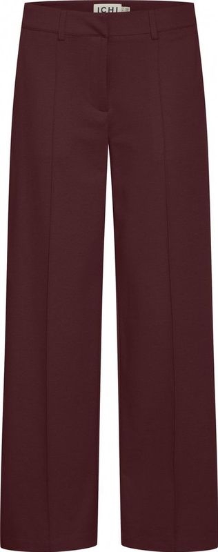 ICHI - Pantalon 'KATE' - Bourgogne - Wide Leg - High Waist