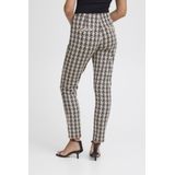 ICHI - Kate - Broek - Beige/Zwart - Tapered - Mid Waist