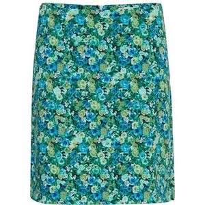 ICHI Ihkate Print Sk10 Damesrok, Blue Green Multi Flower Aop (202699)