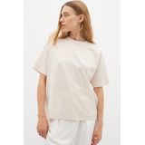 InWear - Boxy Silhouette Tee Top - Beige - Katoen