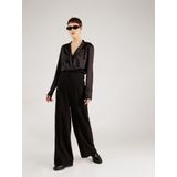 Soaked in Luxury - Slcorinne Wide Long Pants - Broek - Zwart - 78% Polyester 18% Viscose 4% Elastaan