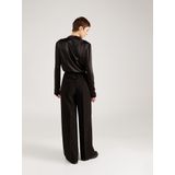Soaked in Luxury - Slcorinne Wide Long Pants - Broek - Zwart - 78% Polyester 18% Viscose 4% Elastaan