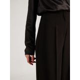 Soaked in Luxury - Slcorinne Wide Long Pants - Broek - Zwart - 78% Polyester 18% Viscose 4% Elastaan