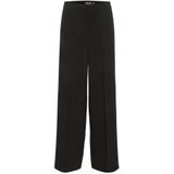 Soaked in Luxury - Slcorinne Wide Long Pants - Broek - Zwart - 78% Polyester 18% Viscose 4% Elastaan