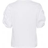 InWear - T-shirt Top - Wit - 100% Katoen - Korte Pofmouwen, Ronde Halslijn