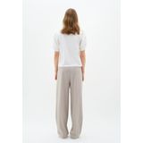 InWear - T-shirt Top - Wit - 100% Katoen - Korte Pofmouwen, Ronde Halslijn