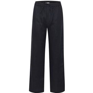 Part Two - Relaxed Fit Broek - Donker Marineblauw - Linnen