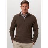 Matinique - Z Trui - Bruin - Halve Zip - Zachte Stof