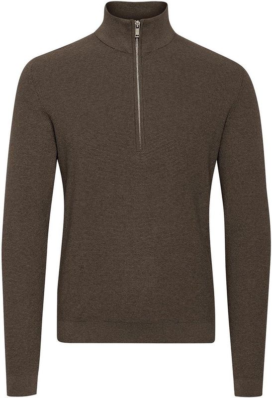 Matinique - Z Trui - Bruin - Halve Zip - Zachte Stof