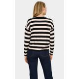 Gebreide Trui - Gestreept - Knitwear - V-hals - Lange Mouw