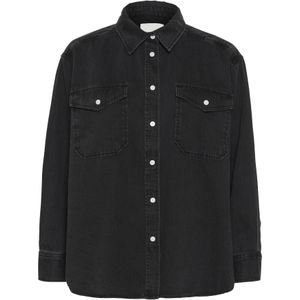 Blouse - Denim - Collette - Klassieke Blouse - Lange Mouw - Effen