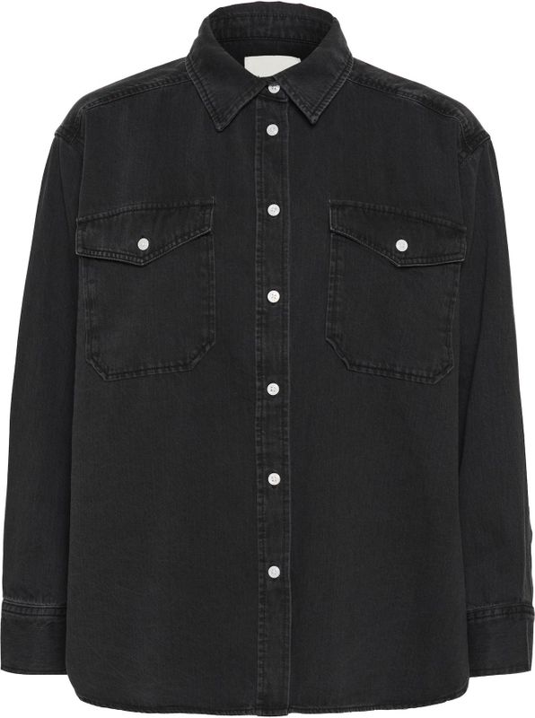 Blouse - Denim - Collette - Klassieke Blouse - Lange Mouw - Effen