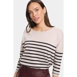 Saint Tropez - Oversized Trui - Gestreept - Ronde Halslijn - 3/4 Mouwen