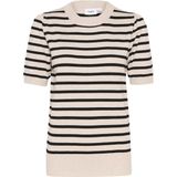 Saint Tropez - Gestreepte Top - Korte Mouwen - Ronde Hals - Gebreid