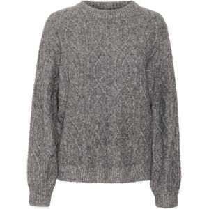 Saint Tropez - Geetasz Pullover - Trui - Grijs - 62% Polyamide, 33% Acryl, 5% Wol