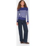 Saint Tropez - Gebreide Trui - Blauw - Viscose