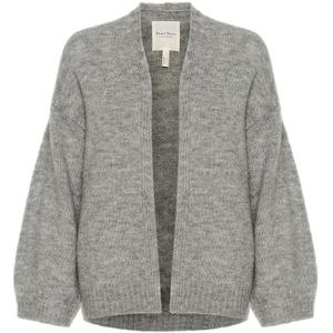 Part Two - Zacht Gebreid Vest - Medium Grey Melange - 70% Viscose 30% Zijde