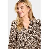 Viscose Tuniekjurk - Dierenprint - Gedrapeerd - Driekwart Mouw