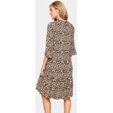 Viscose Tuniekjurk - Dierenprint - Gedrapeerd - Driekwart Mouw