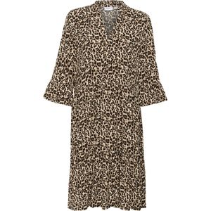 Viscose Tuniekjurk - Dierenprint - Gedrapeerd - Driekwart Mouw