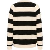Saint Tropez - Gebreide Trui - Ice Black Stripe - Losvallend Ontwerp
