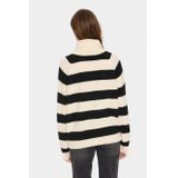 Saint Tropez - Garbiesz Rollneck Pullover - Pullover - Ice Black Stripe - 54% Polyester, 38% Acryl, 5% Wol, 3% Elastaan