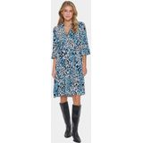SAINT TROPEZ - Eda - Tuniekjurk - Azuur - Dierenprint